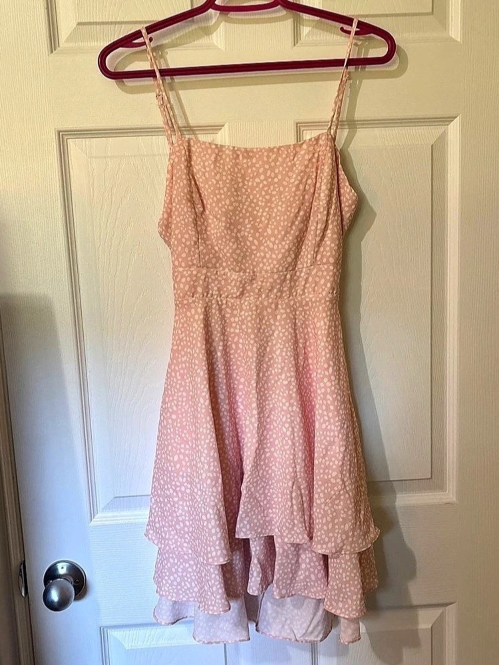 Lovely Day Pink & White Mini Dress Size